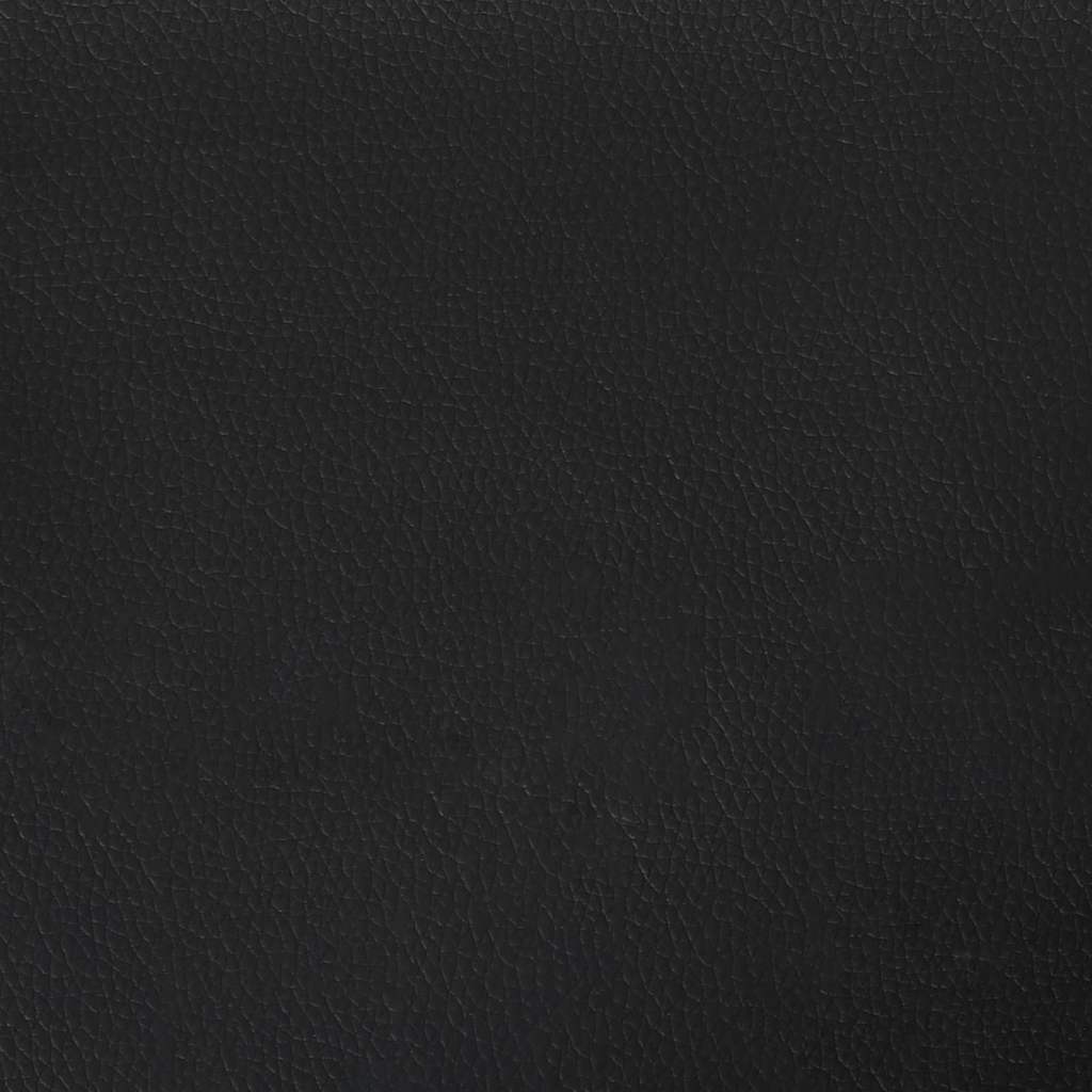 Headboard with LED Strip Lights Wall-mounted Black 200 cm PVC