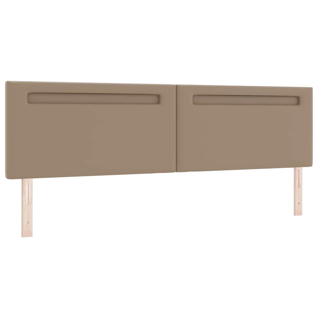 Headboard with LED Strip Lights Manual Cappuccino 200 cm PVC