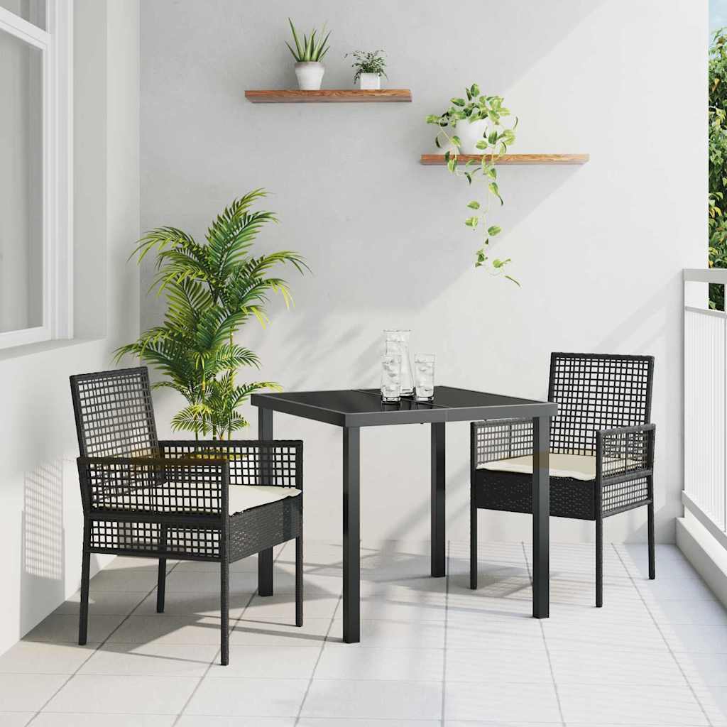 Garden Chair 2 pcs Black 53 x 60 x 85cm Poly Rattan