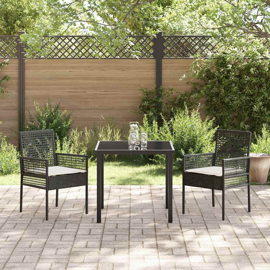 Garden Chair 2 pcs Black 53 x 60 x 85cm Poly Rattan
