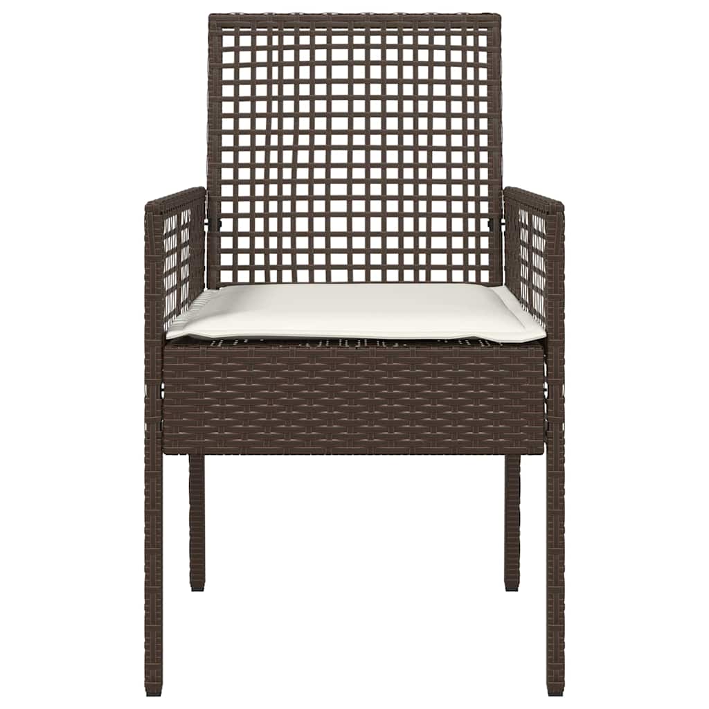 Garden Chair 2 pcs Brown 53 x 60 x 85cm Poly Rattan