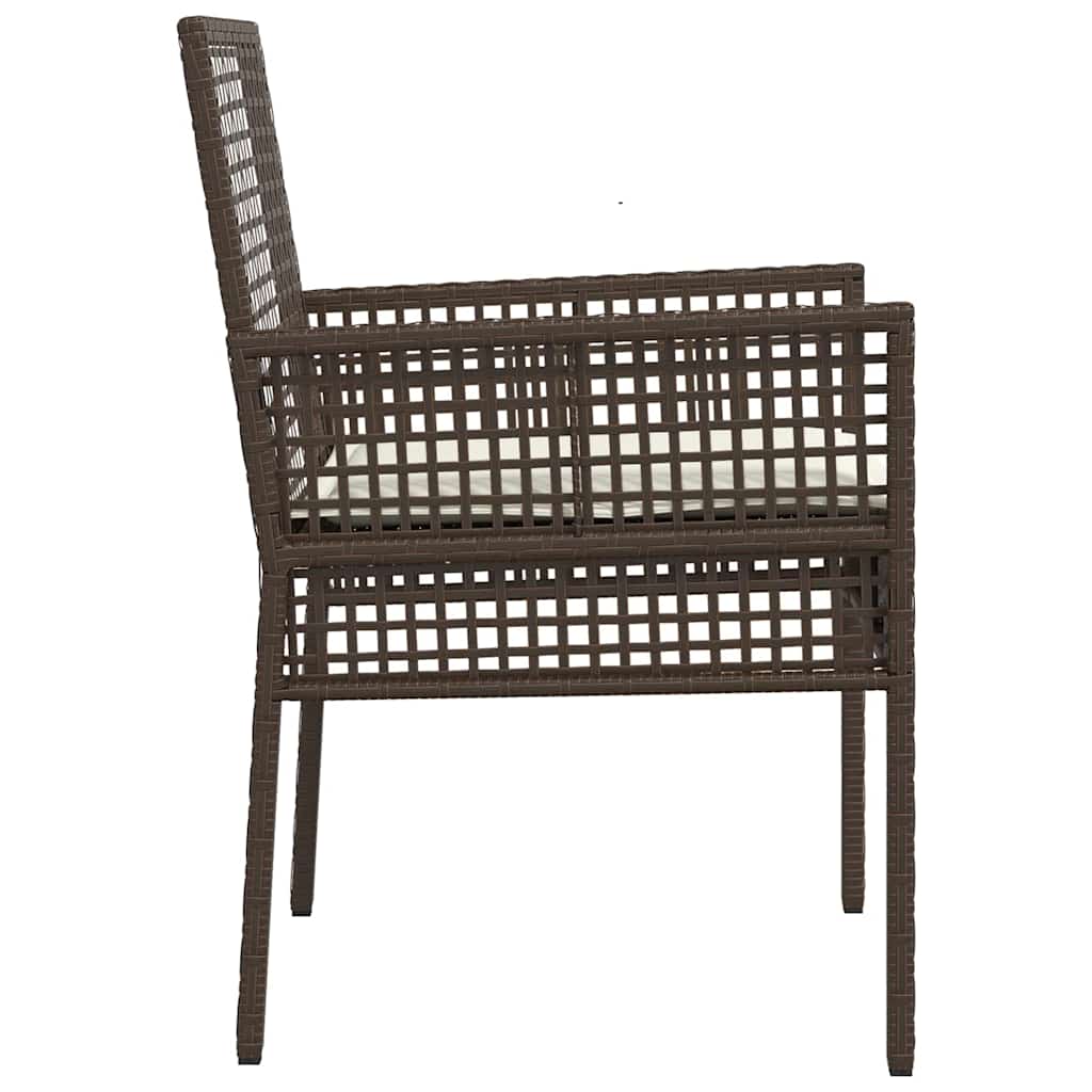 Garden Chair 2 pcs Brown 53 x 60 x 85cm Poly Rattan