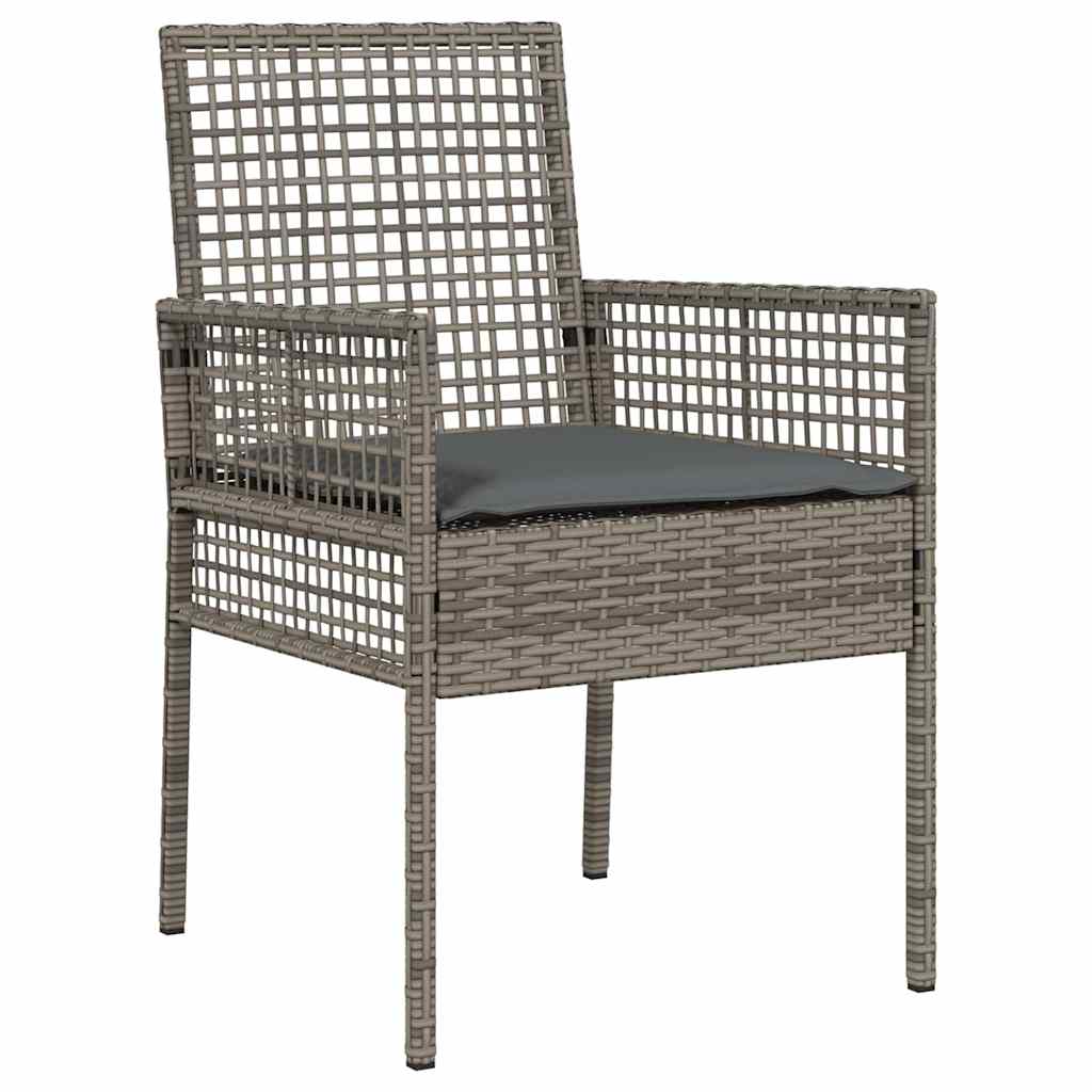 Garden Chair 2 pcs Grey 53 x 60 x 85cm Poly Rattan