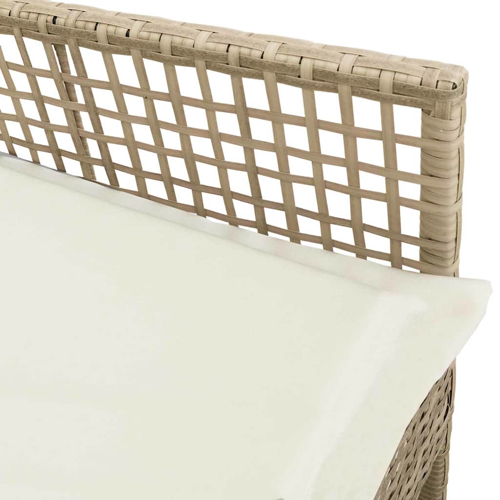 Garden Chair 2 pcs Beige 53 x 60 x 85cm Poly Rattan