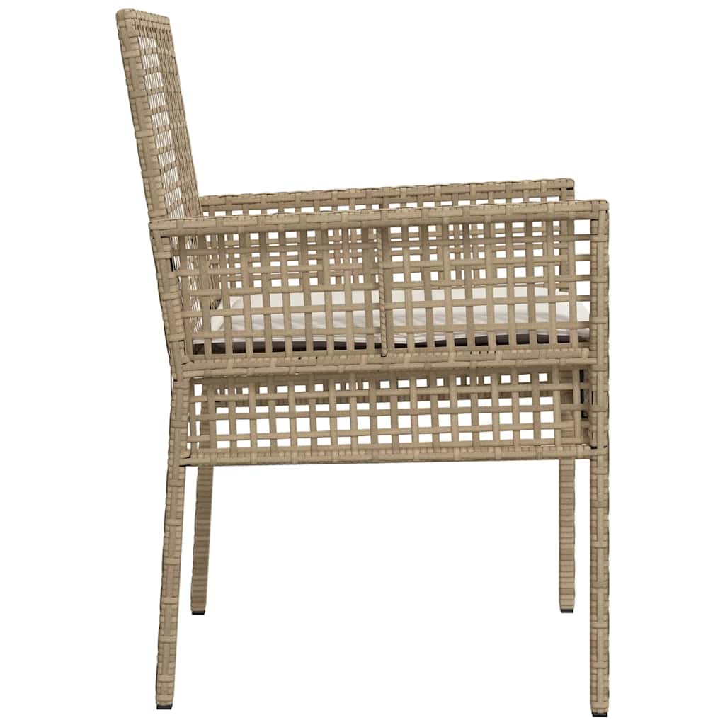 Garden Chair 2 pcs Beige 53 x 60 x 85cm Poly Rattan