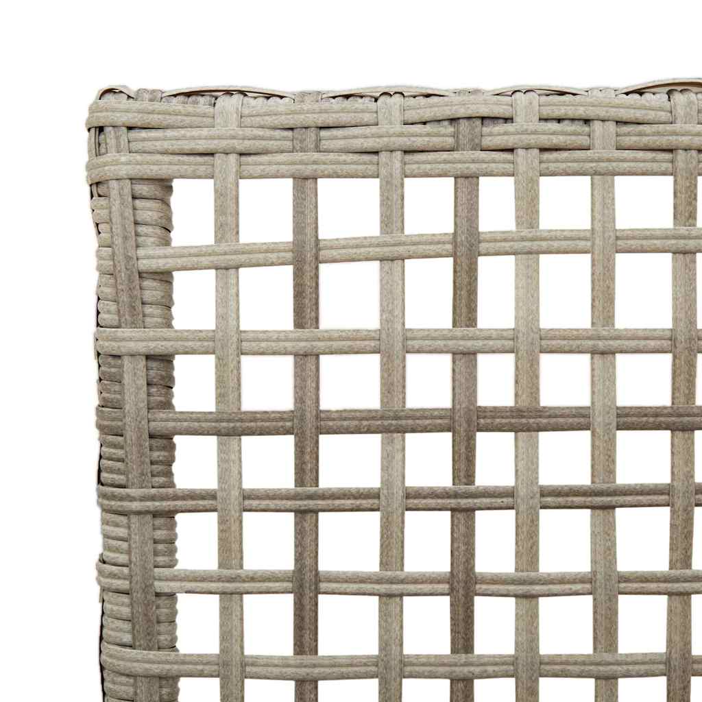 Garden Chair 2 pcs Light Grey 53 x 60 x 85cm Poly Rattan