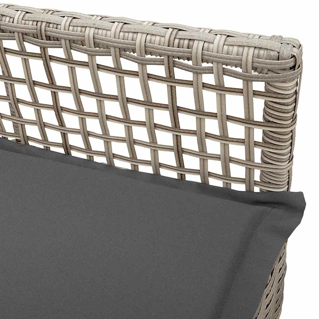 Garden Chair 2 pcs Light Grey 53 x 60 x 85cm Poly Rattan