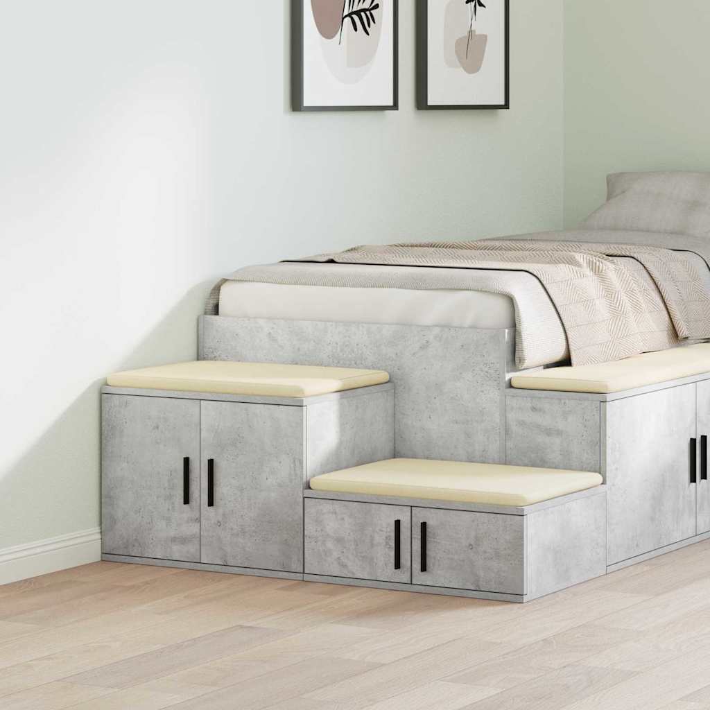 Storage Cabinet Concrete grey 127 x 41 x 40 cm Engineered wood