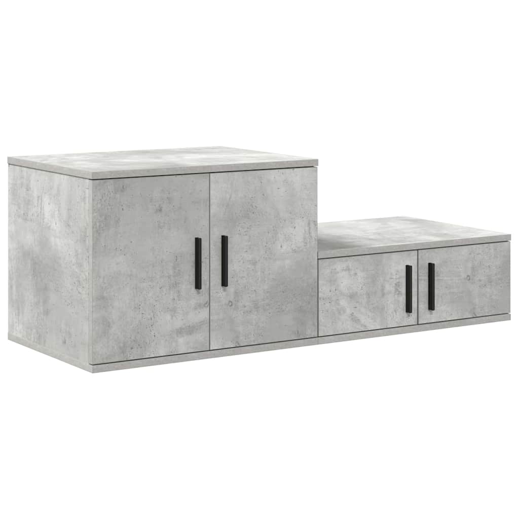 Storage Cabinet Concrete grey 127 x 41 x 40 cm Engineered wood