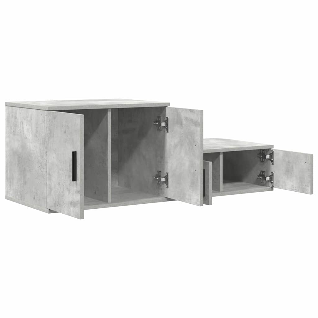 Storage Cabinet Concrete grey 127 x 41 x 40 cm Engineered wood