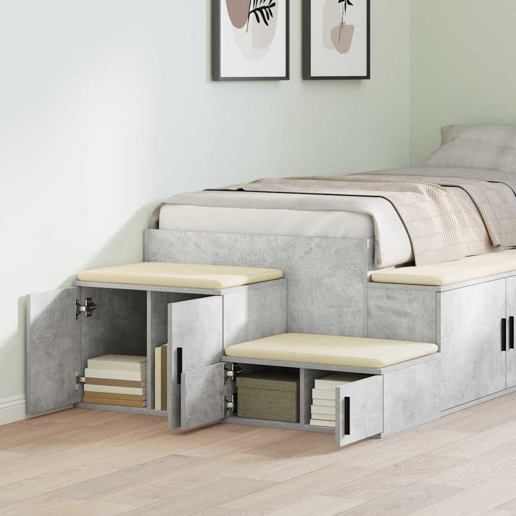 Storage Cabinet Concrete grey 118 x 41 x 40 cm Engineered wood