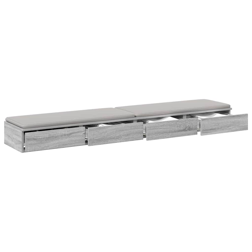 Bed Drawers Grey sonoma 200 x 36.5 x 16.5 cm Engineered wood