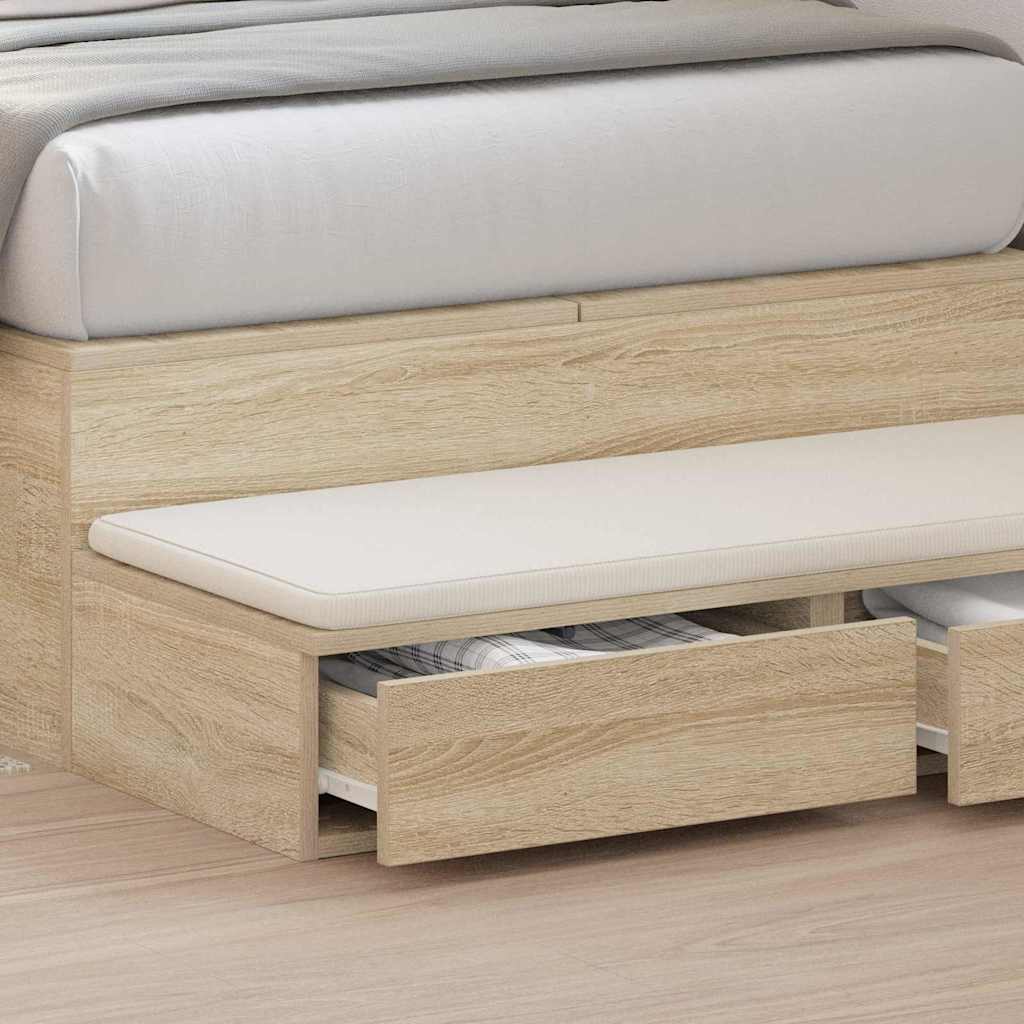 Bed Drawers Sonoma oak 90 x 36.5 x 16.5 cm Engineered wood
