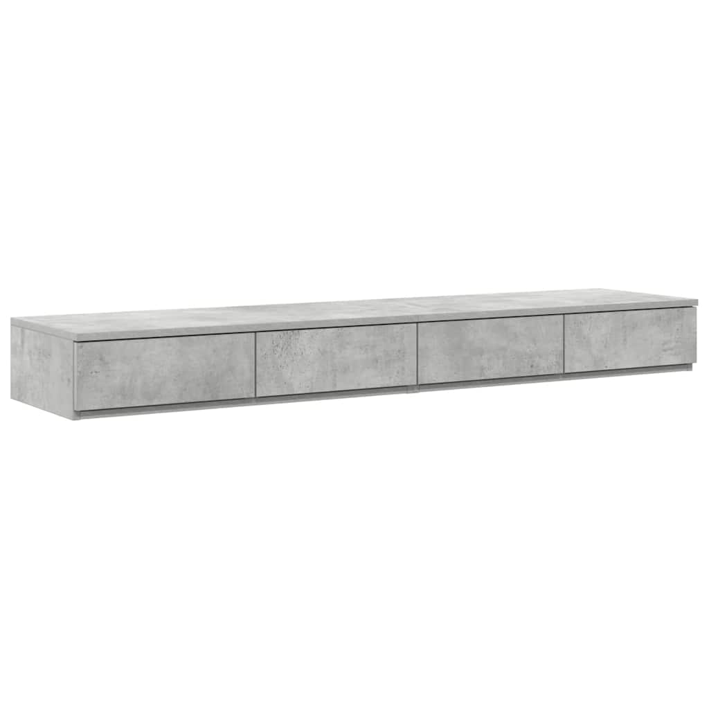 Bed Drawers Concrete grey 140 x 36.5 x 16.5 cm Engineered wood