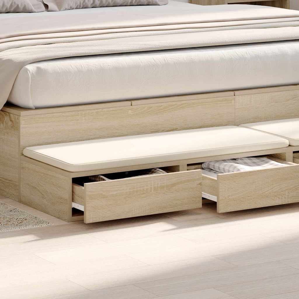Bed Drawers Sonoma oak 180 x 36.5 x 16.5 cm Engineered wood