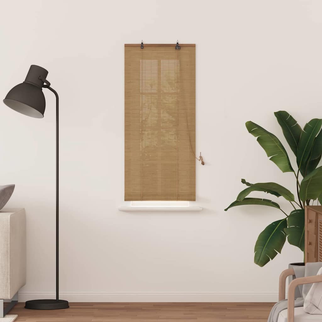 Window Blinds & Shades Other Manual Light Brown Bamboo