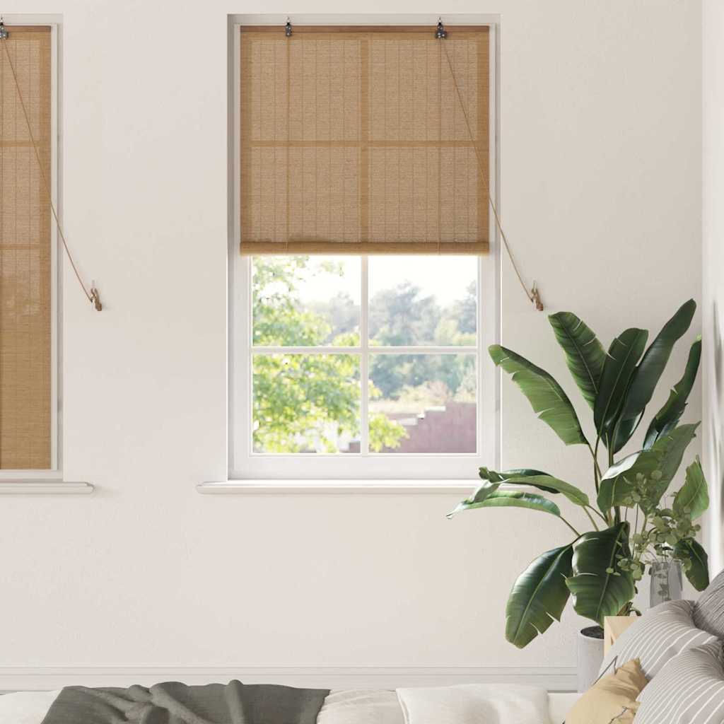Window Blinds & Shades Other Manual Light Brown Bamboo