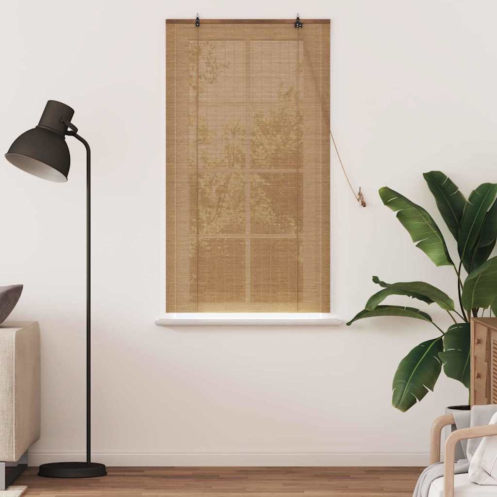 Window Blinds & Shades Other Manual Light Brown Bamboo