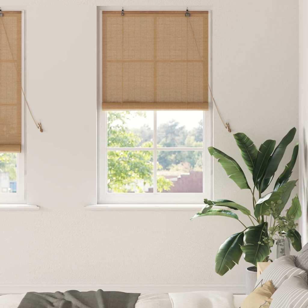 Window Blinds & Shades Other Manual Light Brown Bamboo