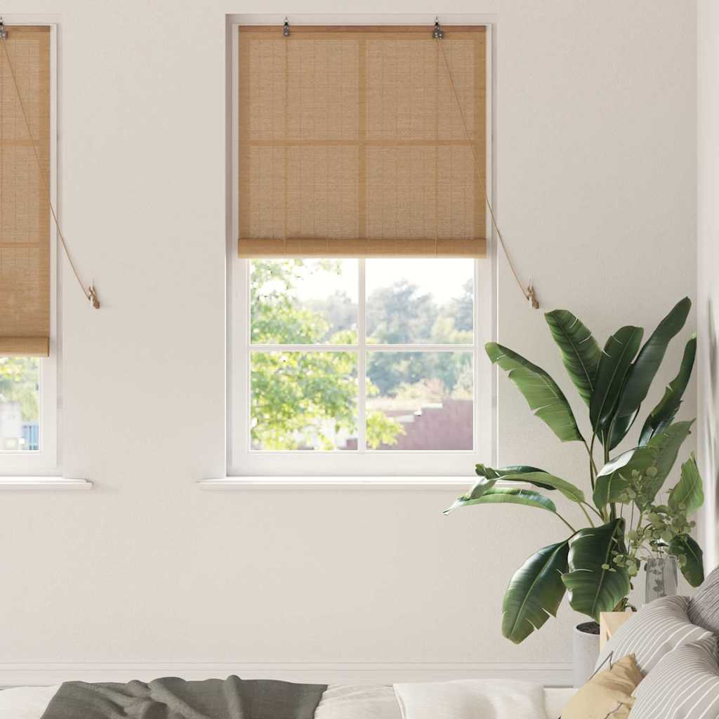 Window Blinds & Shades Other Manual Light Brown Bamboo