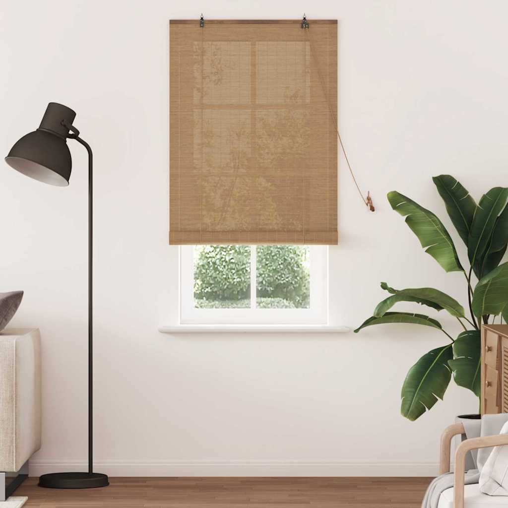 Window Blinds & Shades Other Manual Light Brown Bamboo
