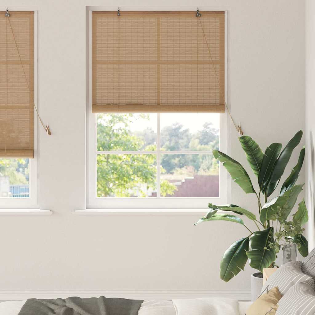 Window Blinds & Shades Other Manual Light Brown Bamboo