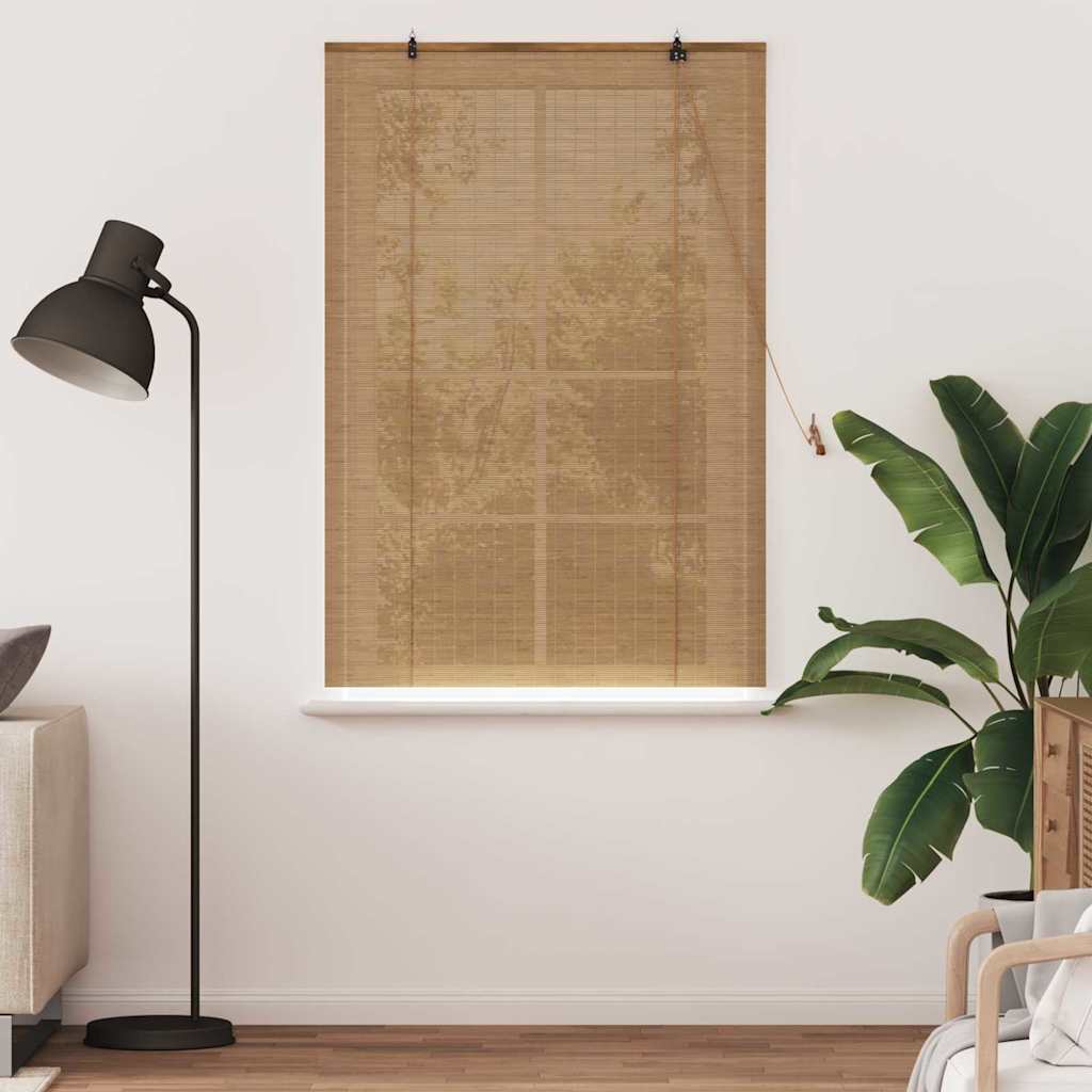 Window Blinds & Shades Other Manual Light Brown Bamboo