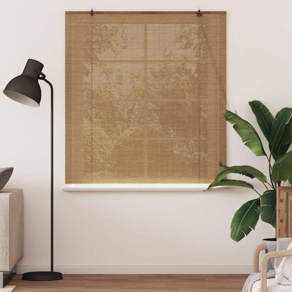 Window Blinds & Shades Other Manual Light Brown Bamboo