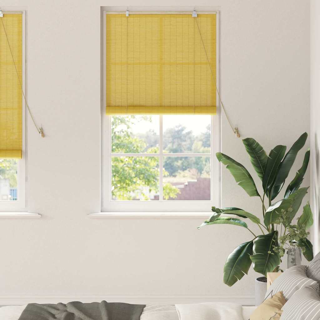 Window Blinds & Shades Other Manual Yellow Bamboo