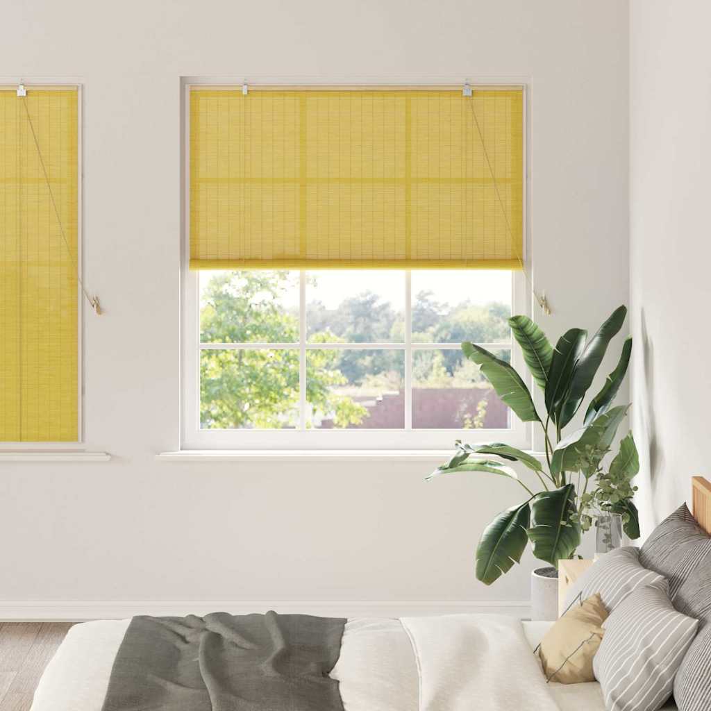Window Blinds & Shades Other Manual Yellow Bamboo