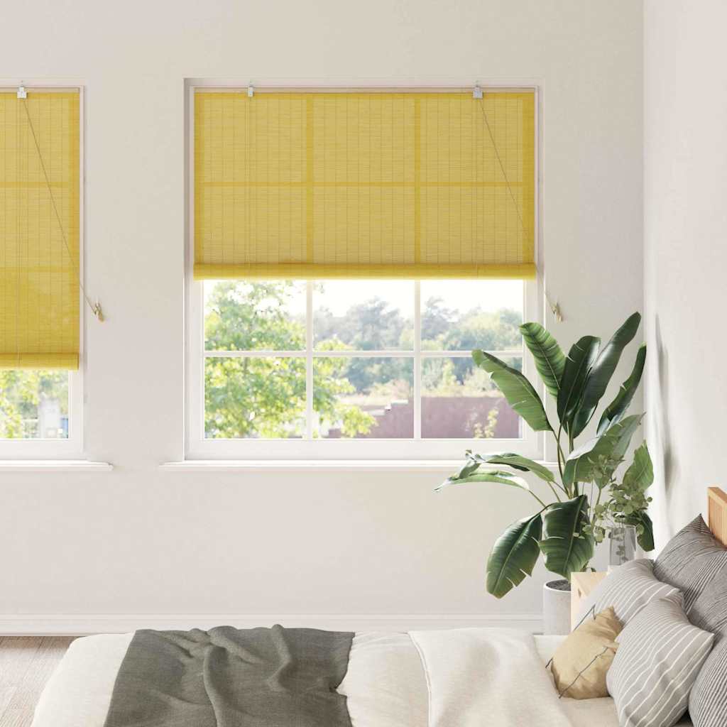 Window Blinds & Shades Other Manual Yellow Bamboo