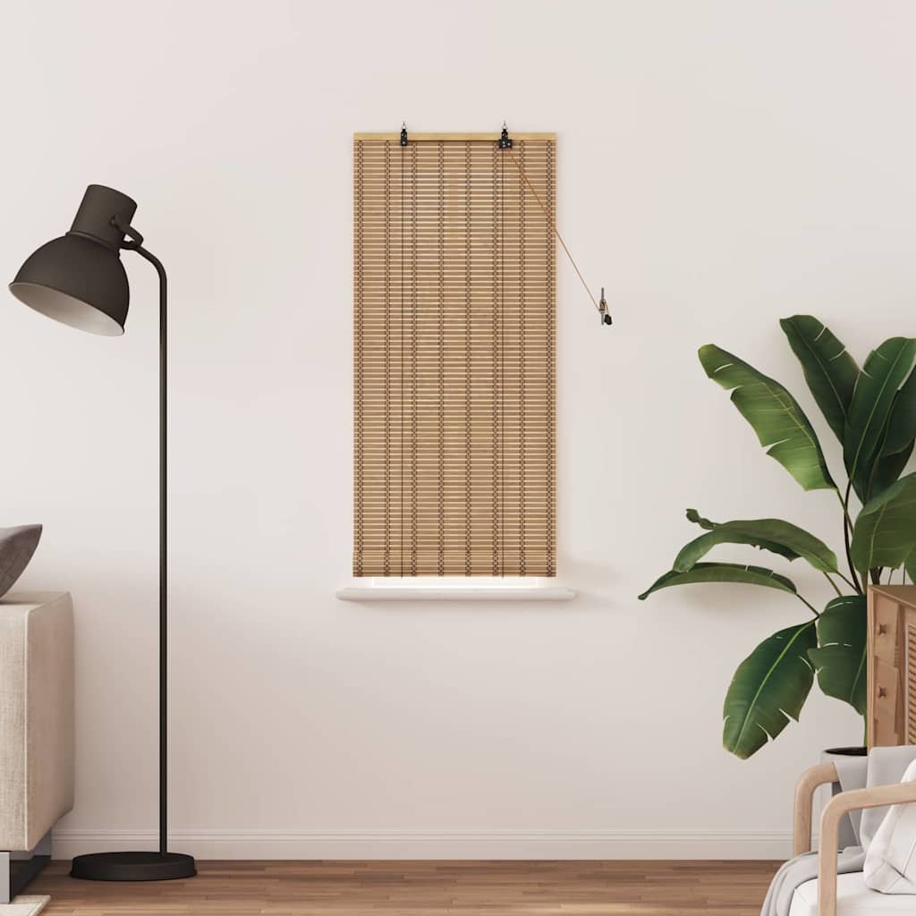 Roller Blind Other Manual Light Brown 60 x 160 cm Bamboo