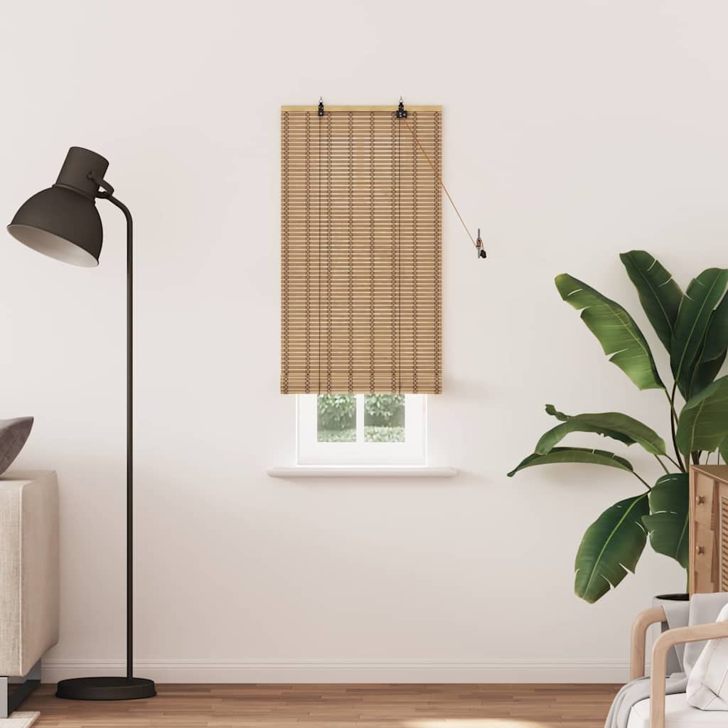 Roller Blind Other Manual Light Brown 90 x 220 cm Bamboo
