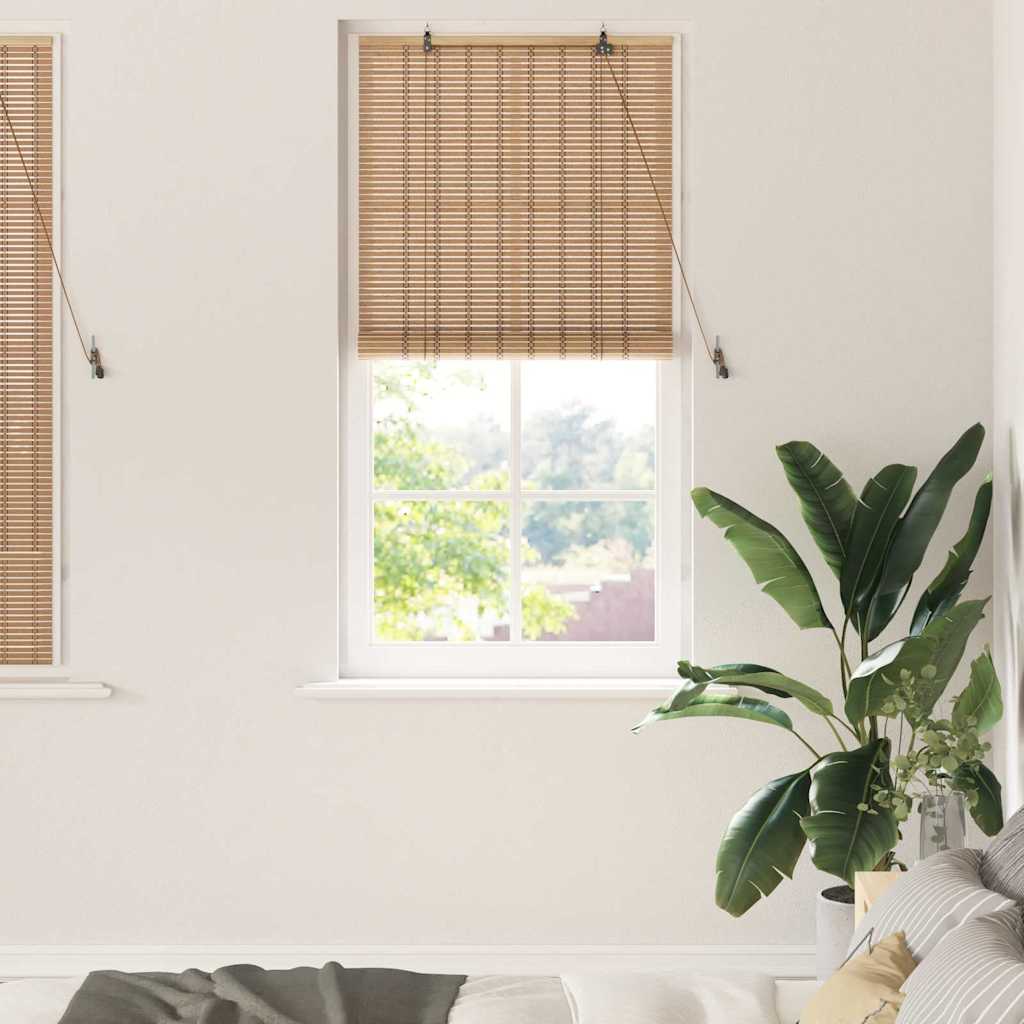 Roller Blind Other Manual Light Brown 100 x 160 cm Bamboo