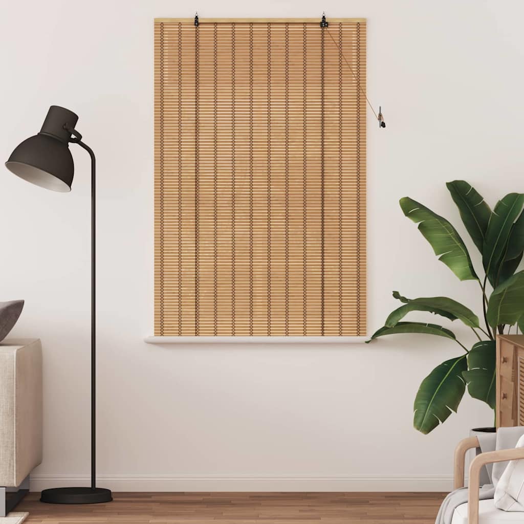 Roller Blind Other Manual Light Brown 100 x 160 cm Bamboo