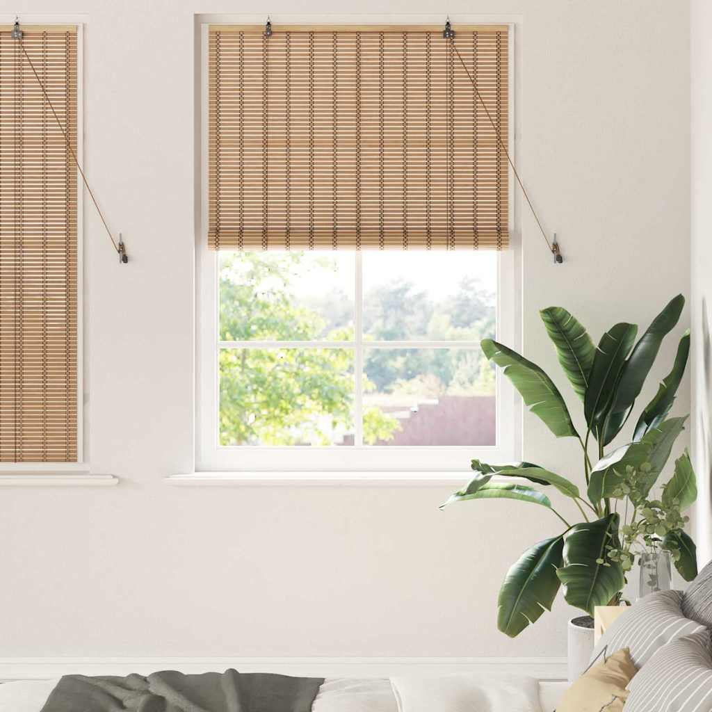 Roller Blind Other Manual Light Brown 120 x 160 cm Bamboo