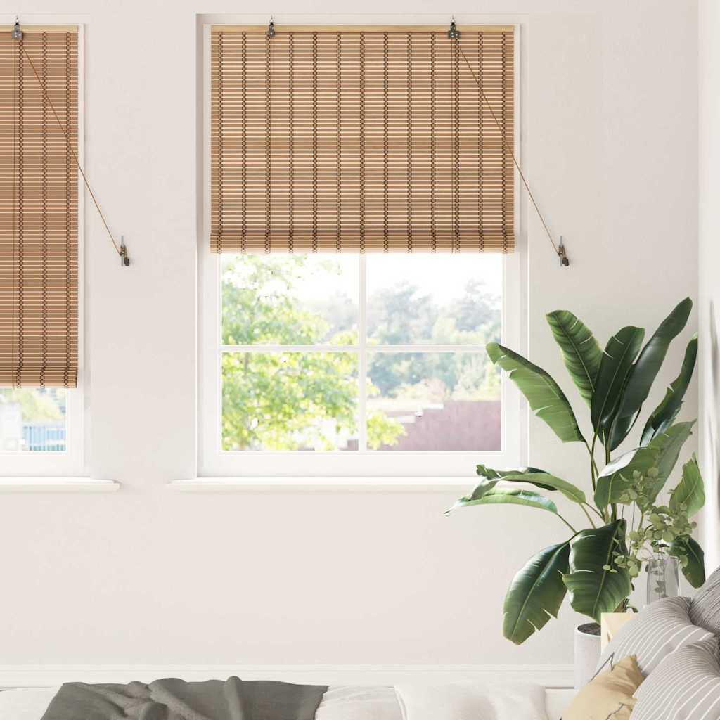 Roller Blind Other Manual Light Brown 120 x 220 cm Bamboo