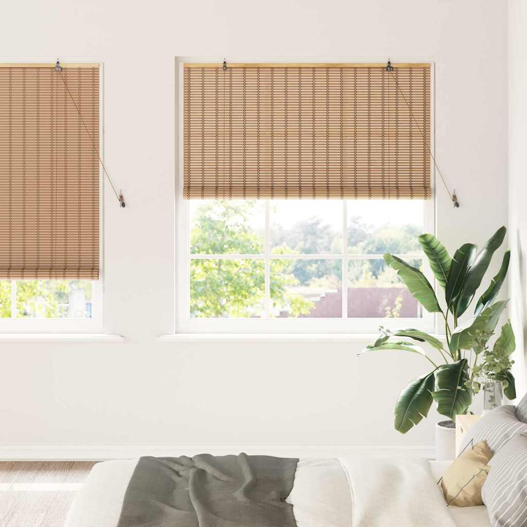 Roller Blind Other Manual Light Brown 150 x 220 cm Bamboo