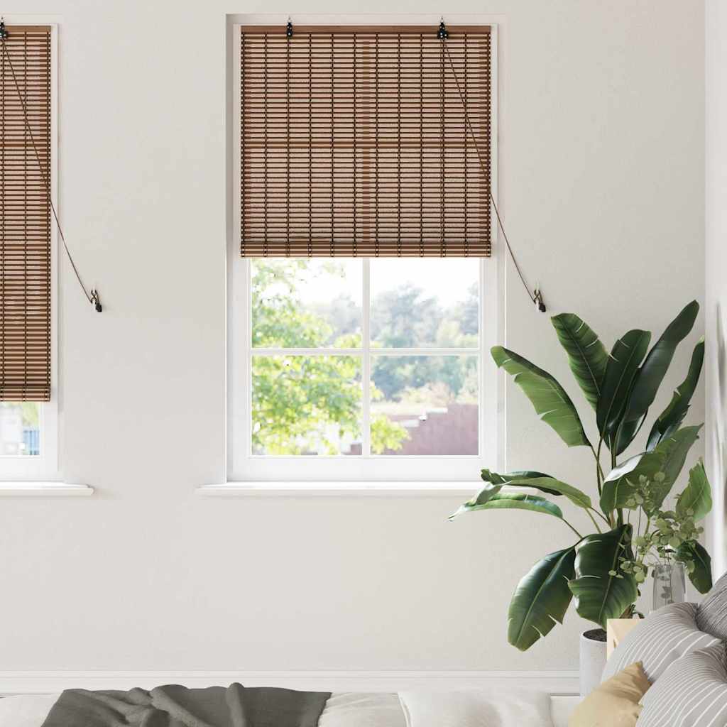 Window Blind Geometric Brown 80 x 220 cm Bamboo
