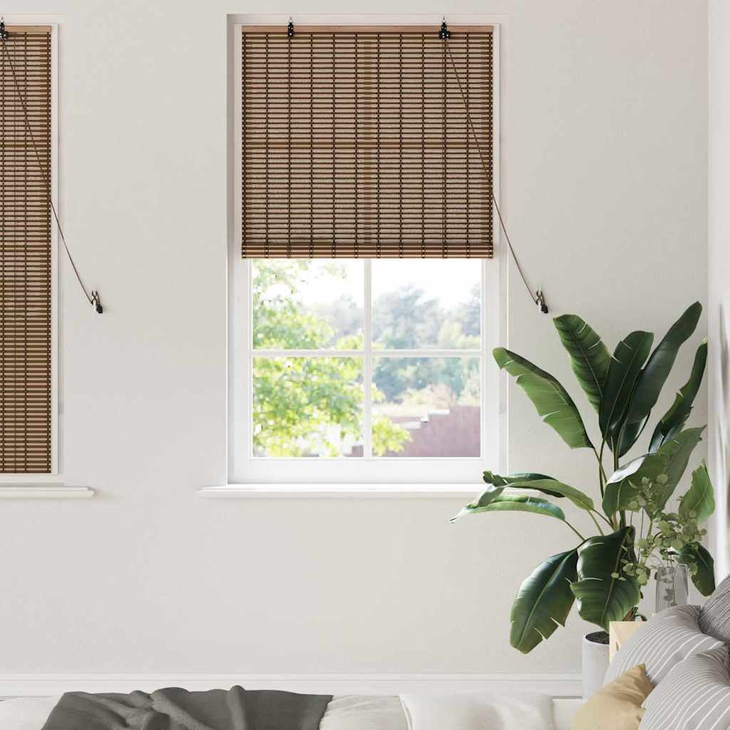 Window Blind Geometric Brown 90 x 160 cm Bamboo