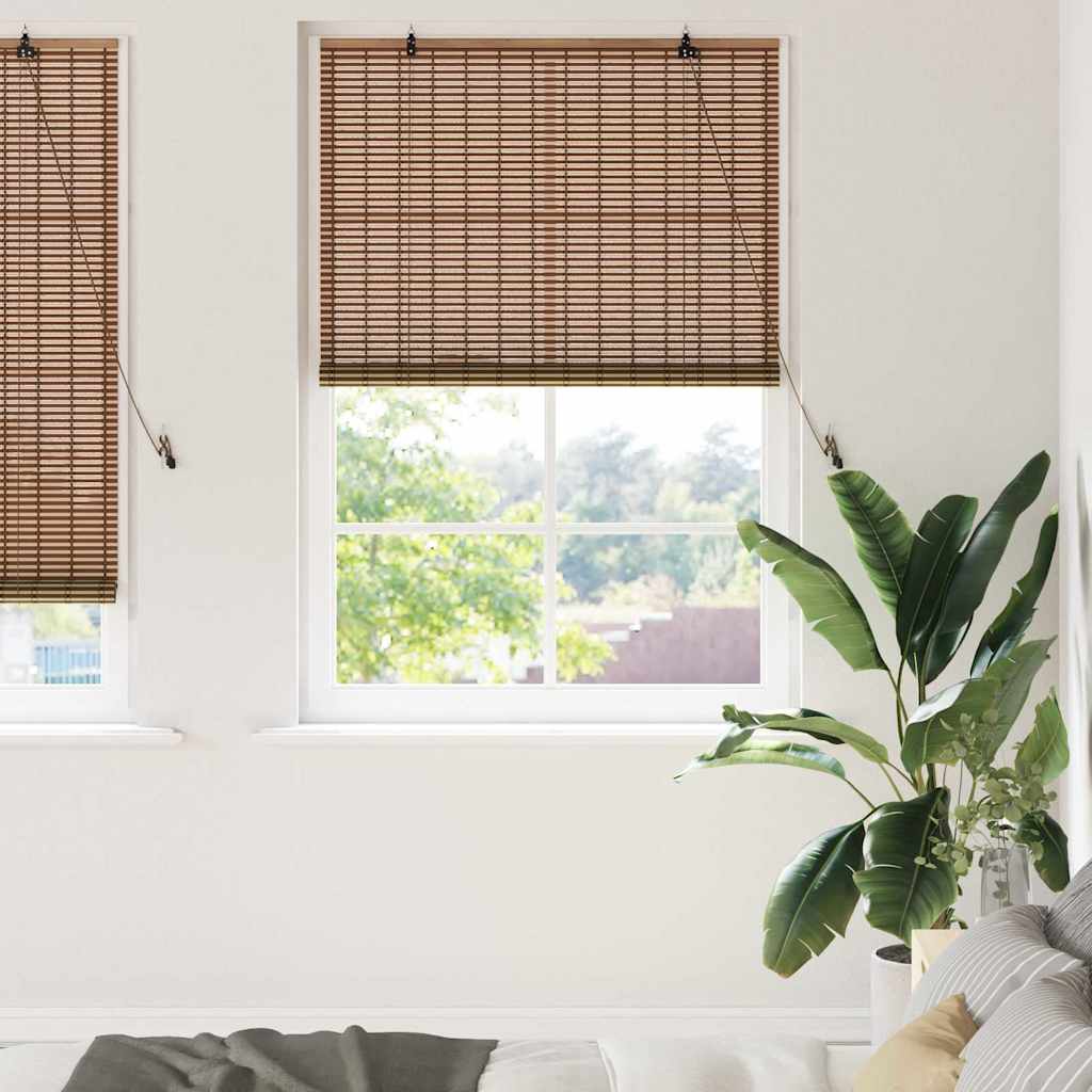 Window Blind Geometric Brown 100 x 220 cm Bamboo