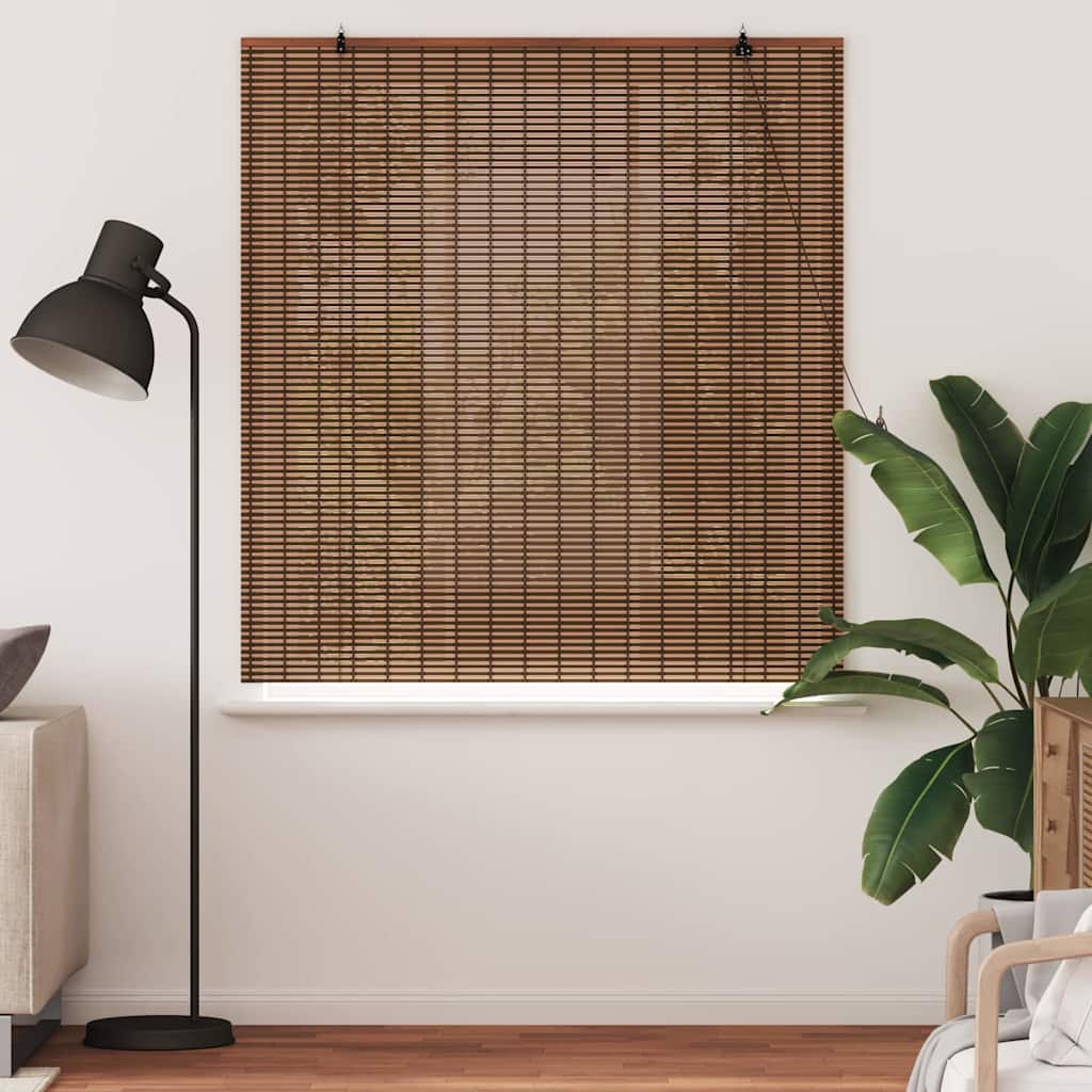 Window Blind Geometric Brown 140 x 160 cm Bamboo