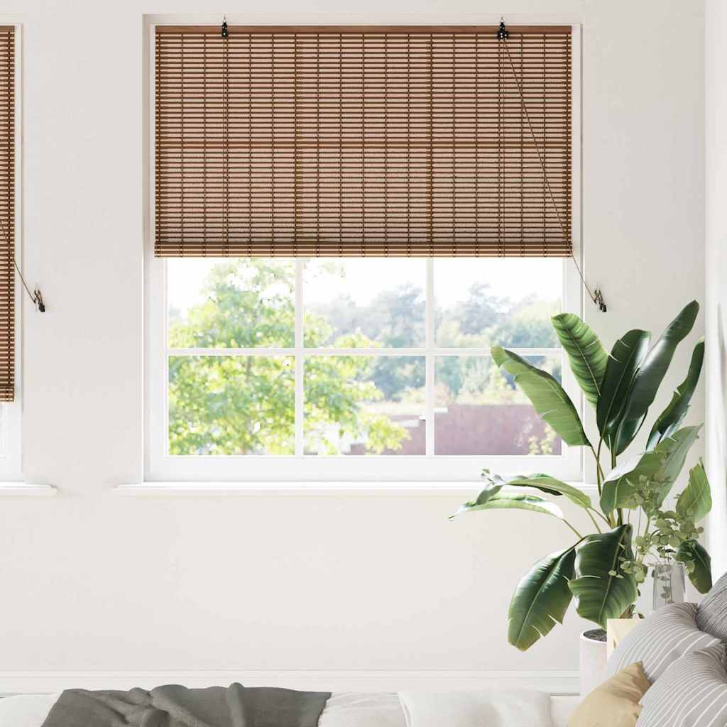 Window Blind Geometric Brown 140 x 220 cm Bamboo
