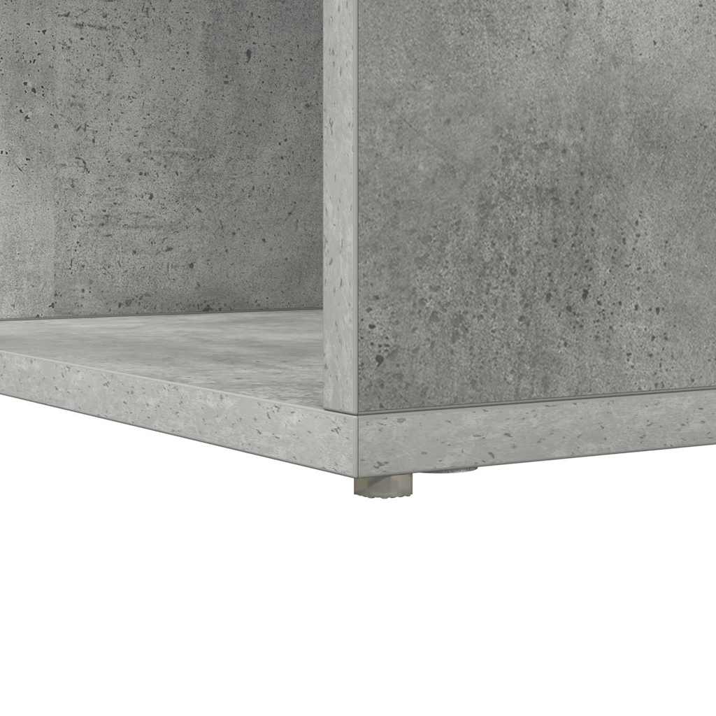 Corner Desk with Shelf Concrete grey 101.5 x 149.5 x 149.5 cm