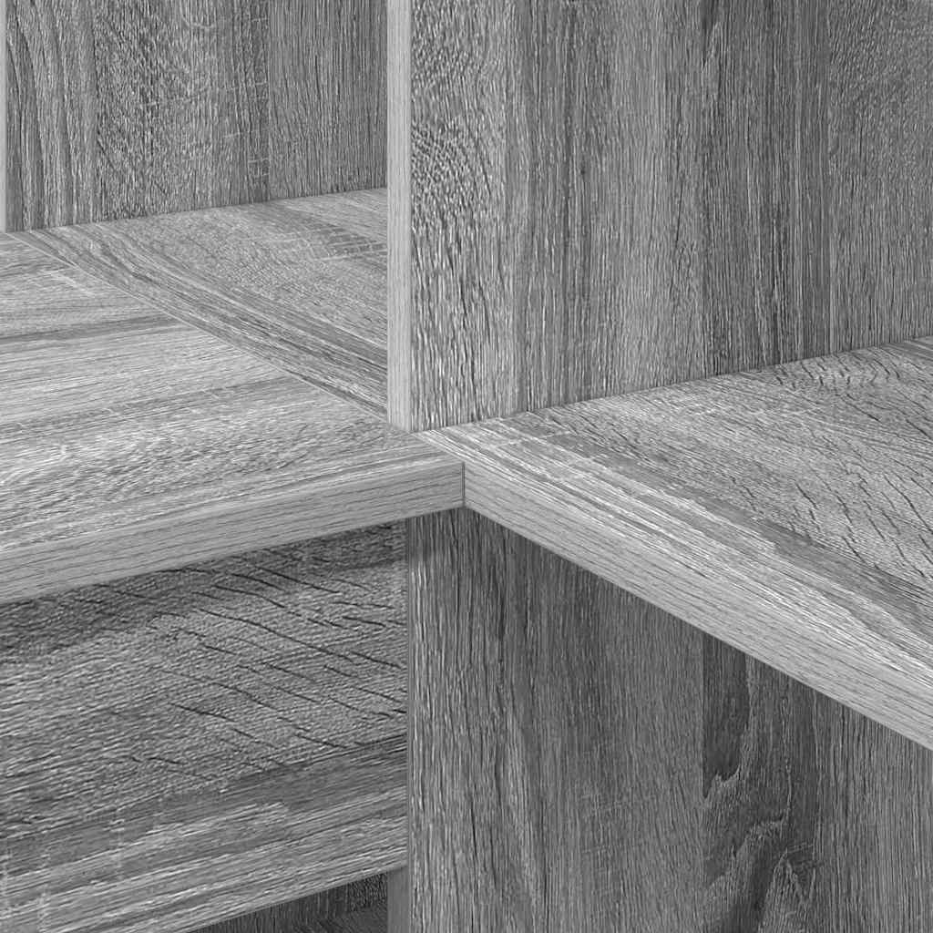 Corner Desk with Shelf Grey sonoma 101.5 x 149.5 x 149.5 cm