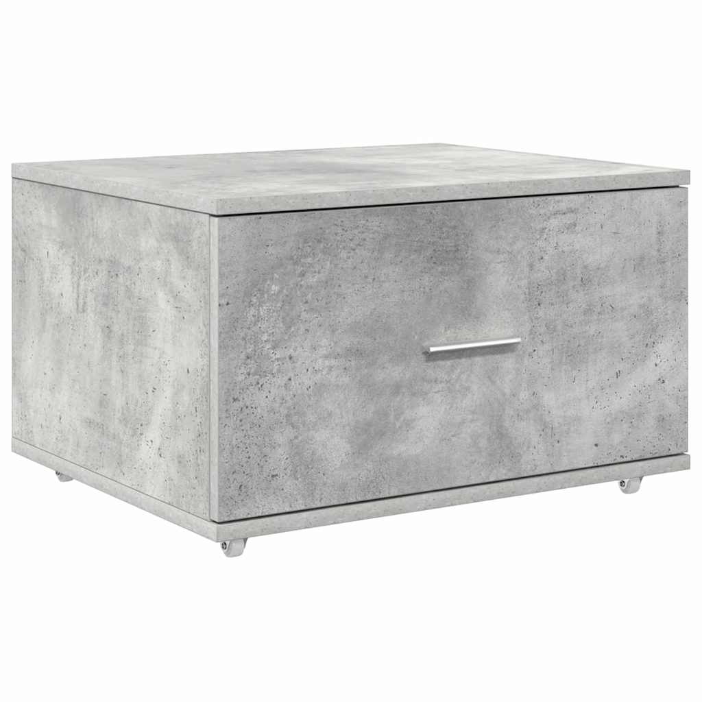 Desk Concrete grey 131.5 x 50 x 106.5 cm Engineered wood