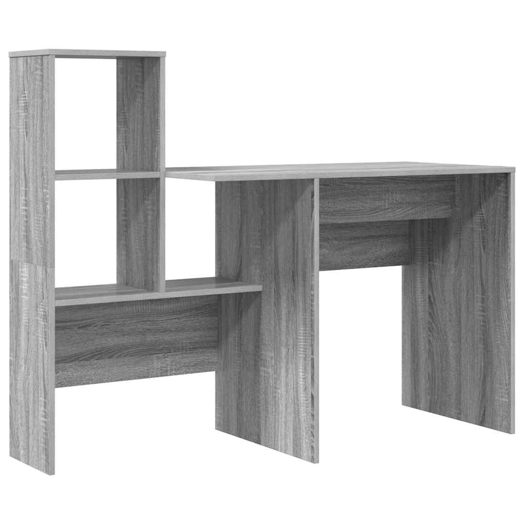 Desk Grey sonoma 131.5 x 50 x 106.5 cm Engineered wood