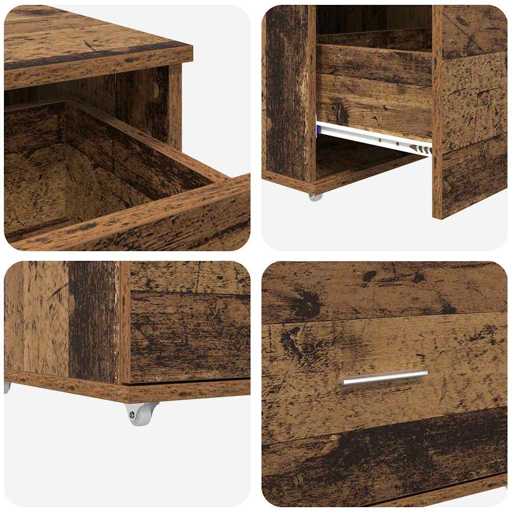 Desk with Drawer Old wood 131.5 x 50 x 106.5 cm Engineered wood