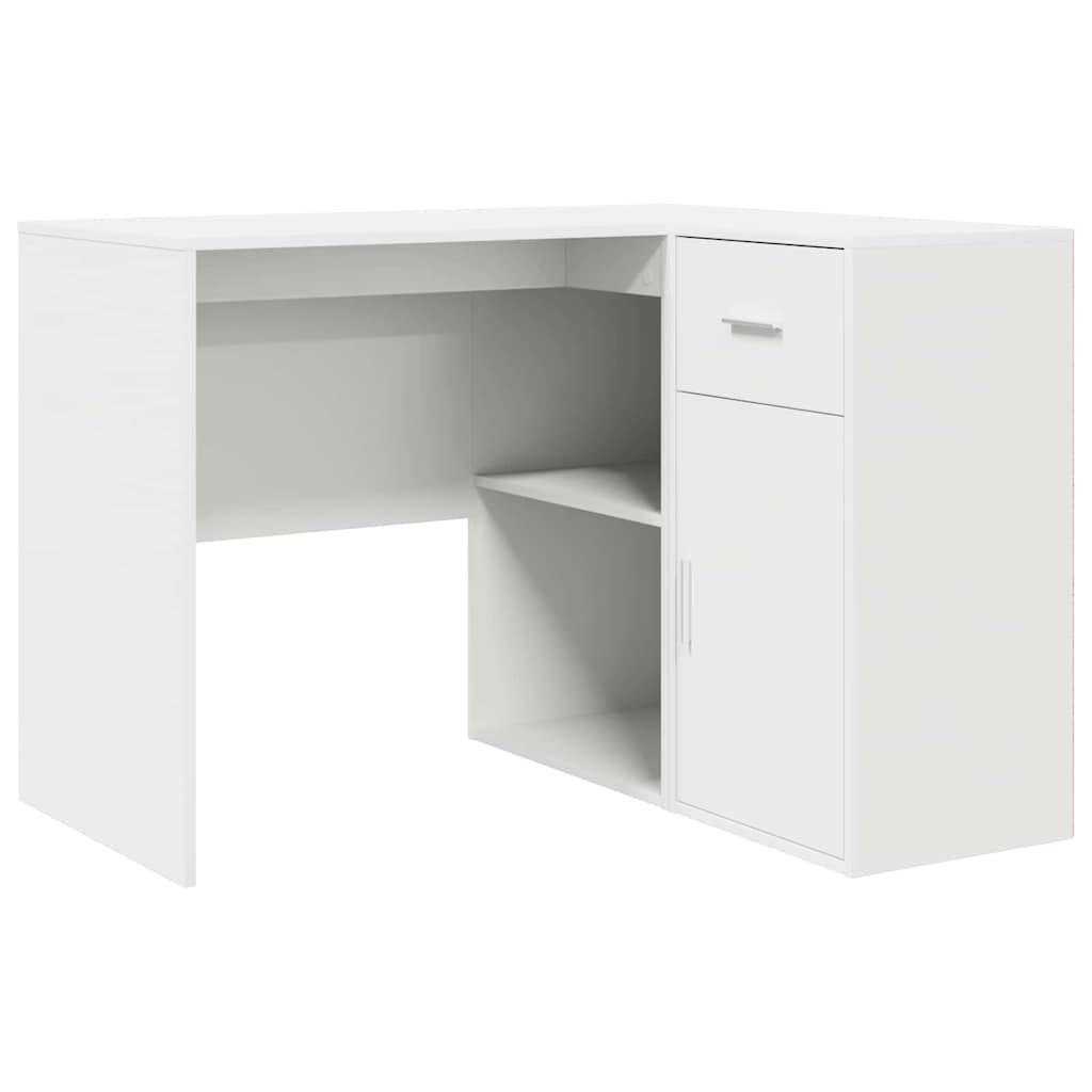 Corner Desk with Drawer White 102 x 50 x 75 cm Engineered wood