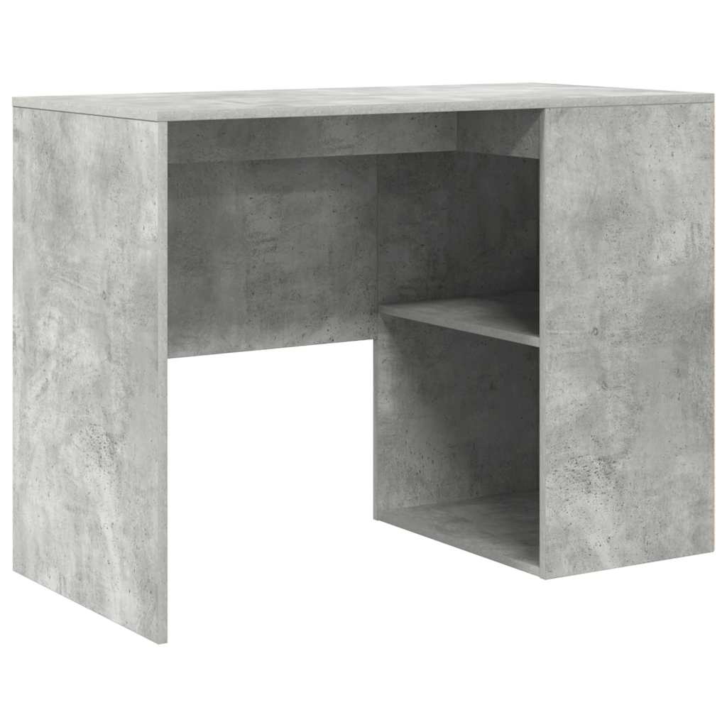 Corner Desk Concrete Grey 102 x 50 x 75 cm Engineered wood